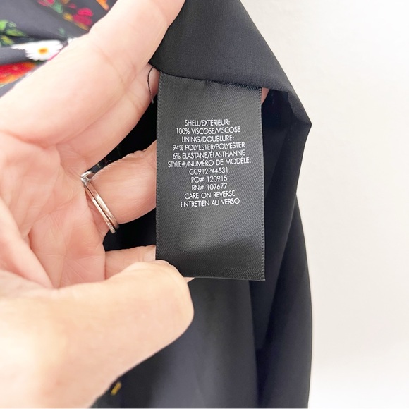 Alice + Olivia Roe Tie Front Mini Slip Dress in Botanical Ditsy - Picture 7 of 10